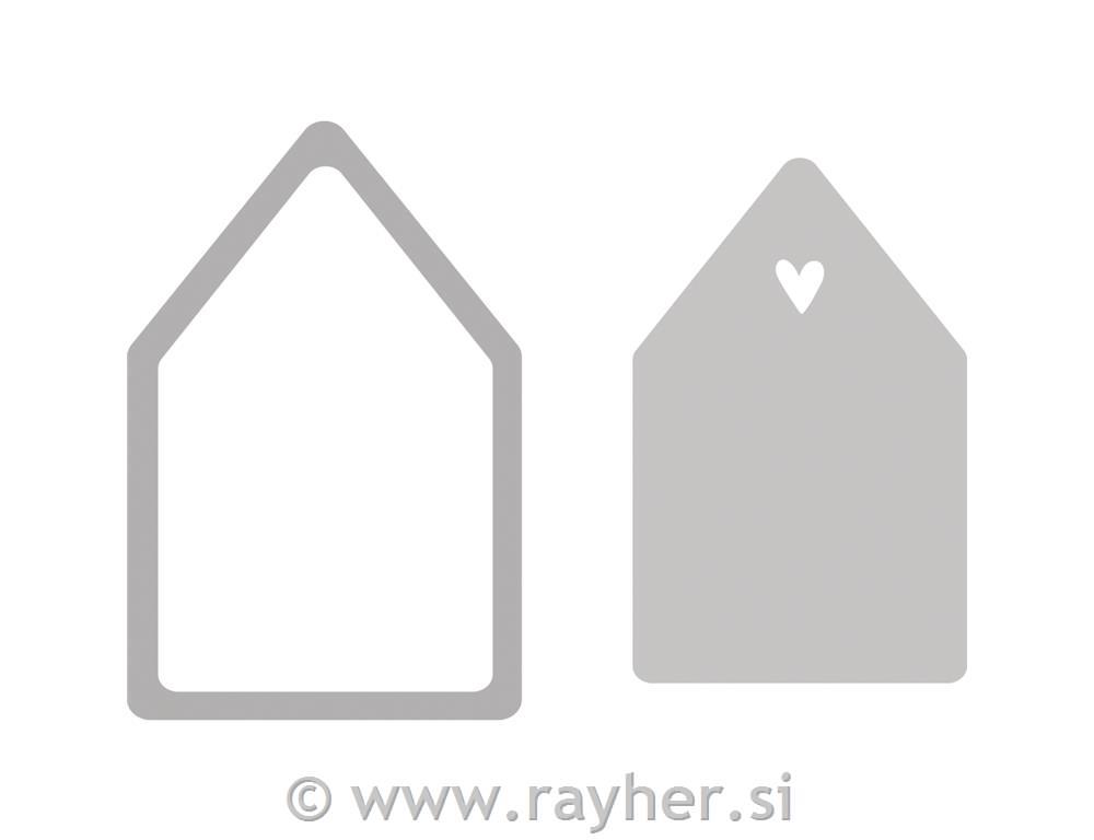 Punch template Houses, 5.8x8.6cm