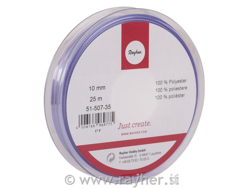 Traka satenska, lila, 10 mm, 1 m