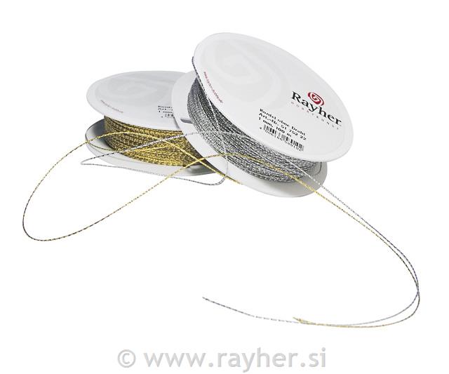 Vrpca, zlato, 1 mm, 1 m