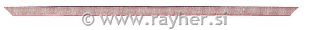 Trak organza, vinsko rdeč, 5 mm, 1m