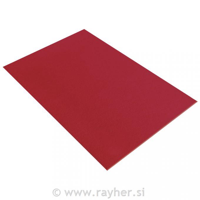 Filc A4, 0,8-1 mm, temno rdeč, 20x30 cm, 1 kos