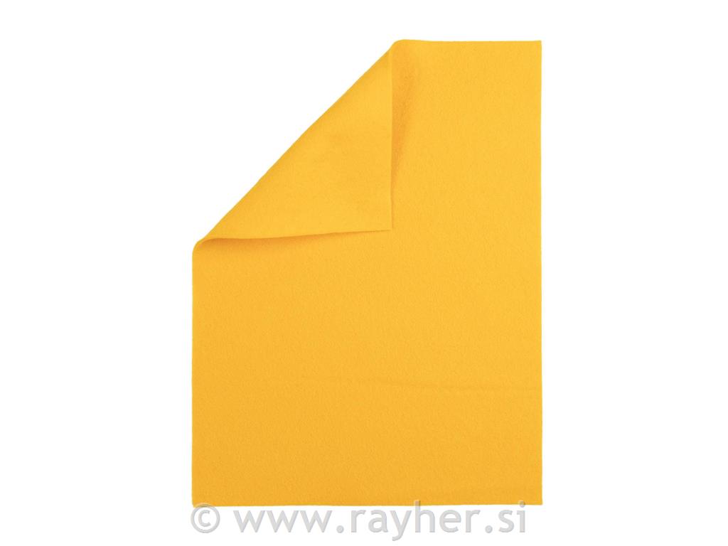 Filc A4, 0,8-1 mm, koruzno rumen, 20x30 cm, 1 kos
