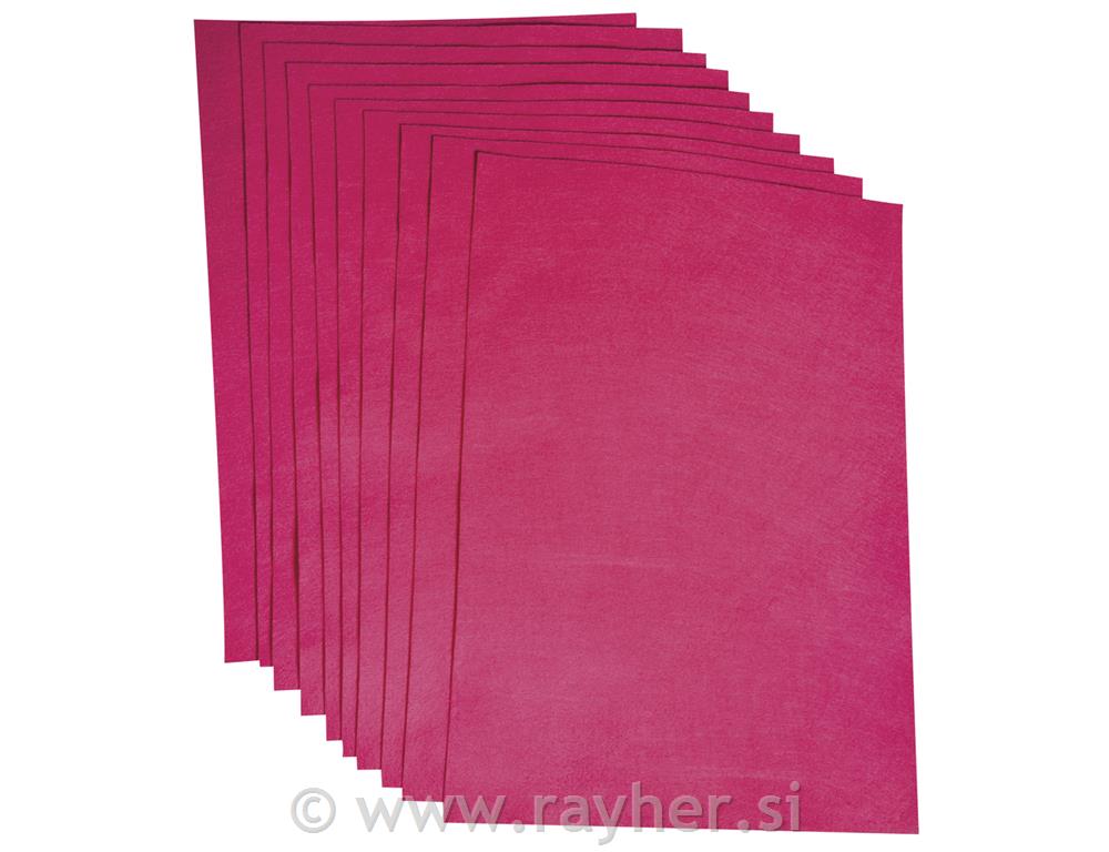 Filc A4, 0,8-1 mm, ružičasta, 20x30cm