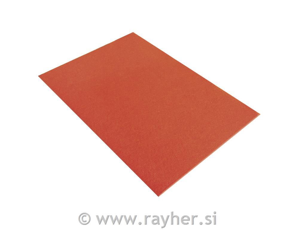 Filc tkanina, 4 mm, oranžen, 30x45 cm