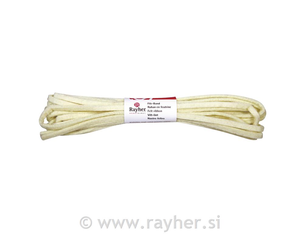 Filc trak, slonokoščen, 0,5cm 5m