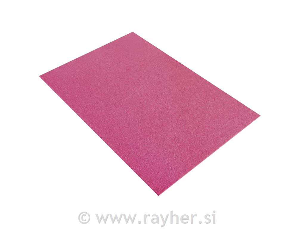 Filc, ružičasta, 30x45x0,2cm