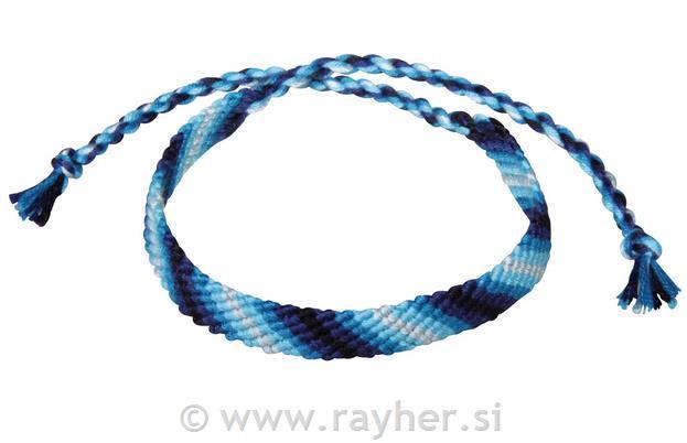 Pamučne vrpce "Stitch & Knot", plava, 5barvx10m