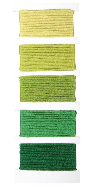 Pamučne vrpce "Stitch & Knot", zelena, 5barv x 10m
