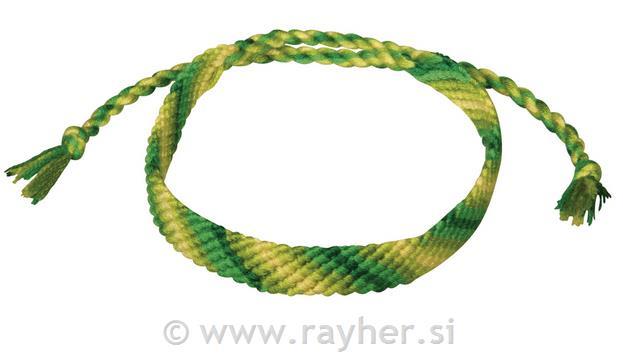 Pamučne vrpce "Stitch & Knot", zelena, 5barv x 10m