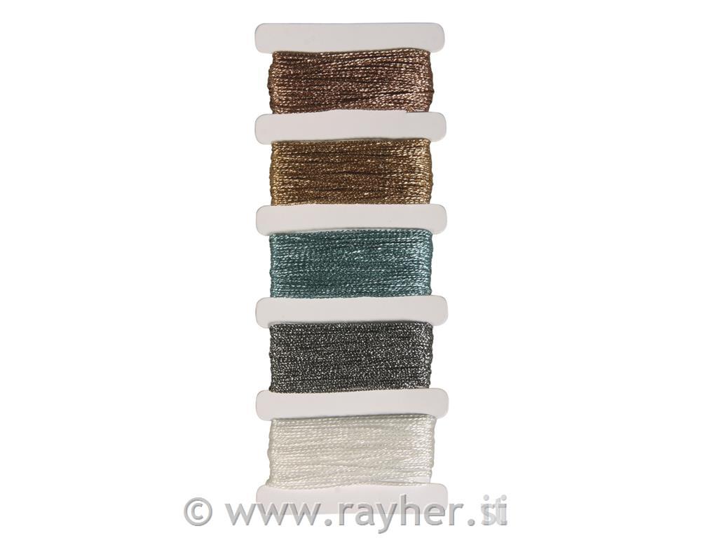Vrvice "Stitch&knot",Metallic zmrznjeni toni 5x10 m