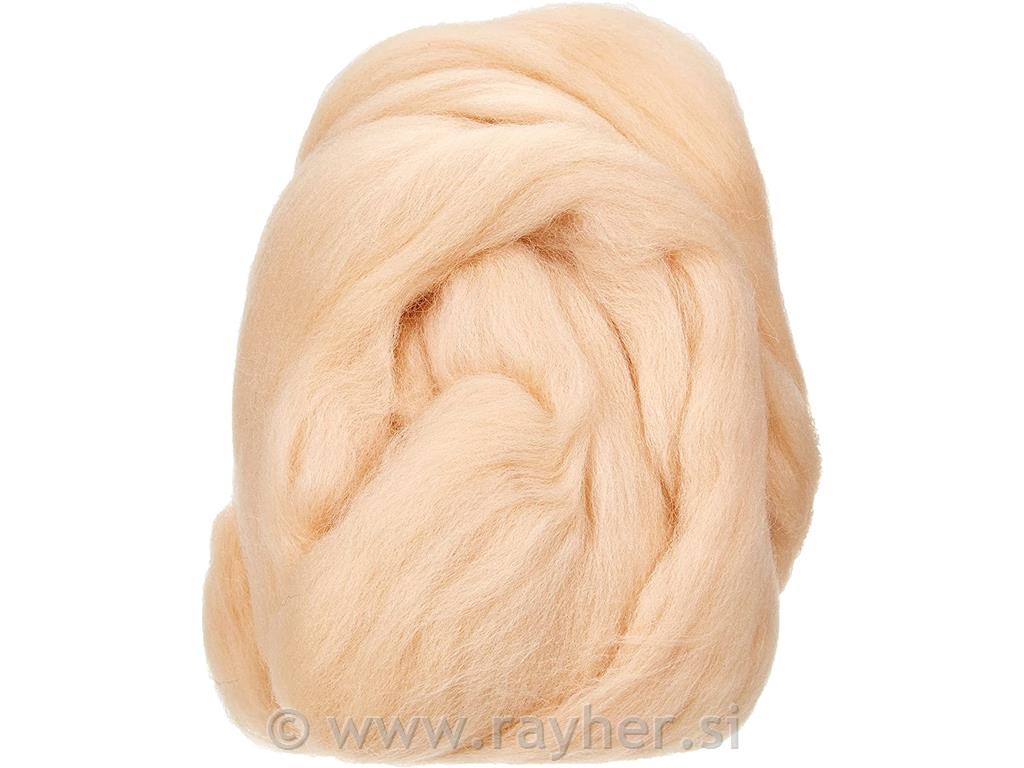 Vunena pređa, boja kože, češljani, 50g