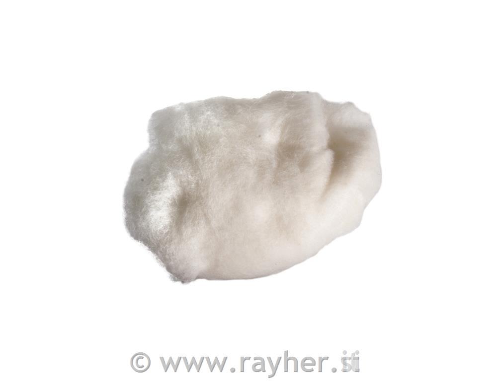 Pure new wool, white, fleece, bag 50g
