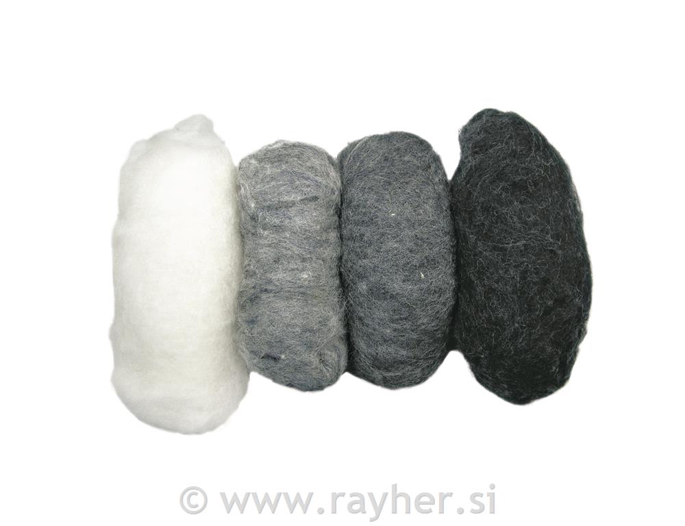 Vunena pređa, siva, kardigan, 4 x 25 g
