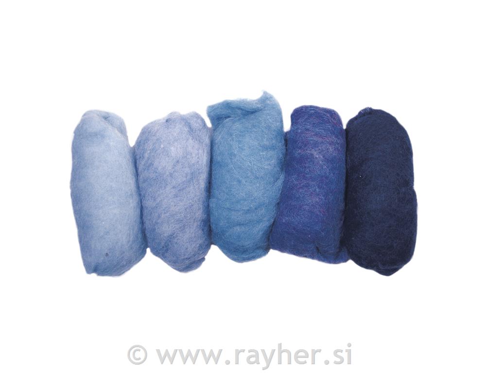 Vunena pređa, plavi, kardigan, 4x 25 g