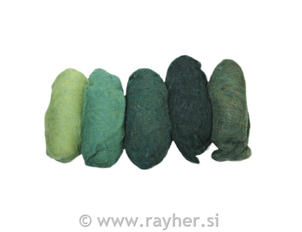 Vunena pređa, zelena, kardigan, 4 x 25 g
