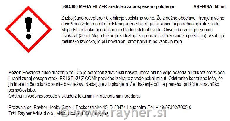 Mega Filzer, tekučina za mokro filcanje,50 ml