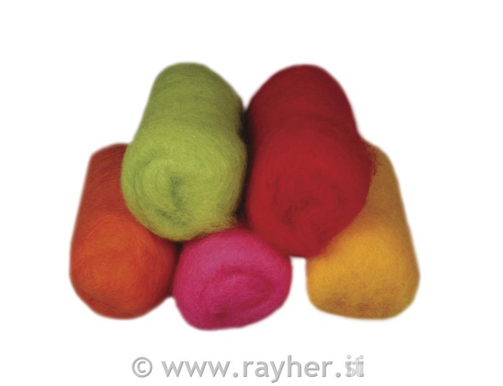 Pure new wool, summer mix intense tones,