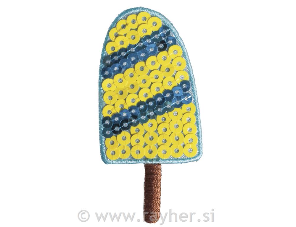 Motiv za tekstil za zalikanje Lučka, 3.5x7.5cm, 1 kos