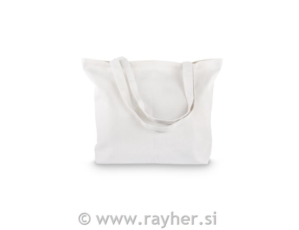 Basic Shopper, white, 46x35cm, 330g/m2,tab-bag 1pc