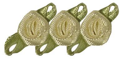 Floweret on bows, 10 mm, cream, tab-bag