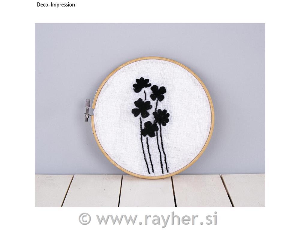 Bamboo embroidery frame set, 17cm owith accessories, tab-bag 1set