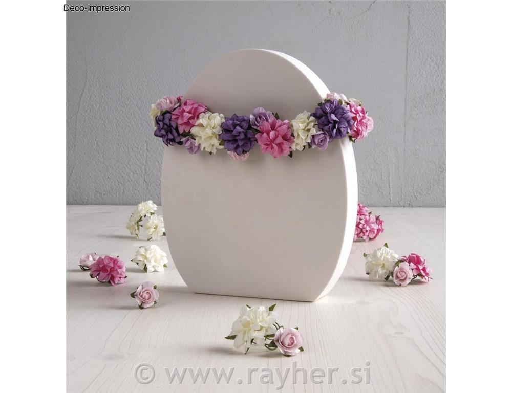 Anemone iz papirja, 30mm, 6 kosov, roza