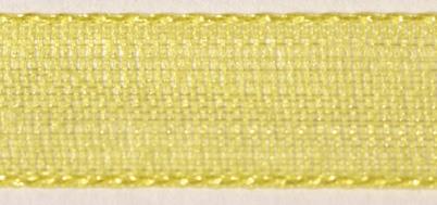 Organza traka, žuta, 7mm, 10m