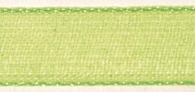Organza traka, zelena, 7mm, 10m