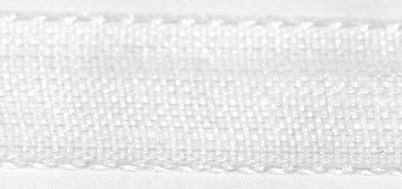 Trak organza, 15 mm, bel, 10 m