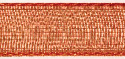 Trak organza, 15 mm, oranžen, 10 m