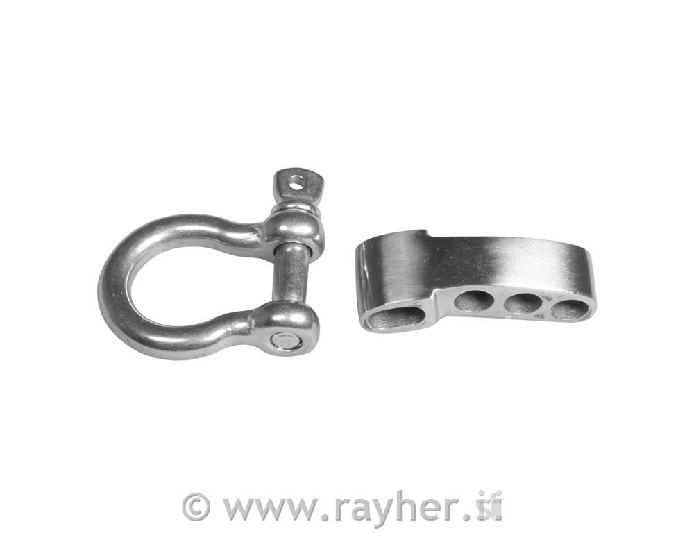 Klip metalni, podesiva duljina, 3 x 3cm+ 3,5x1,3cm, 1kos