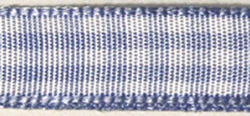 Checked pattern ribbon, light blue, 6mm,