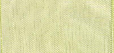 Organza ribbon with selvage, light green