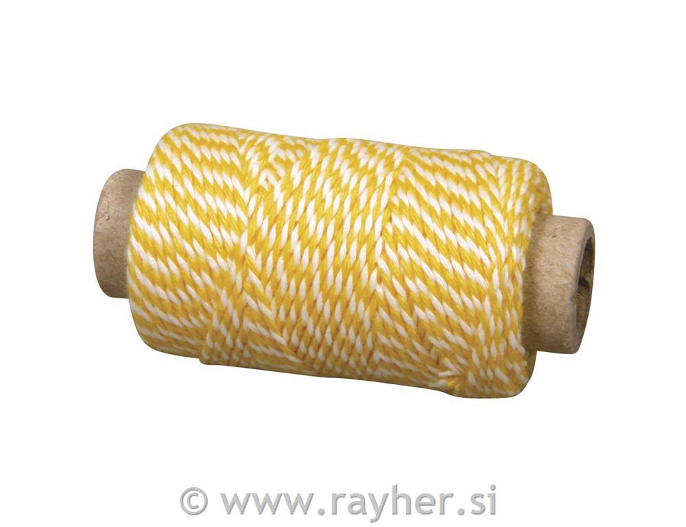 Vrvica jarn, 1mm, rumena 35m, 10g