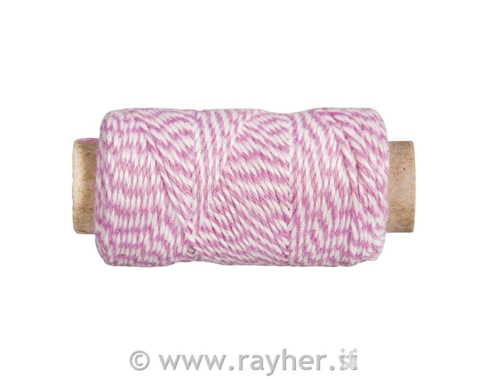 Vrpca-jarn od 1 mm, ružičasta, 35m, 10g