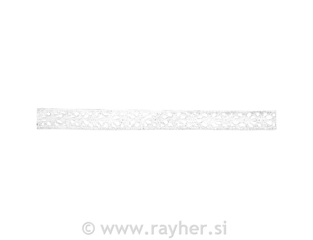 Čipka obrubljena "Lorena", bijela, 1 cm,3 m