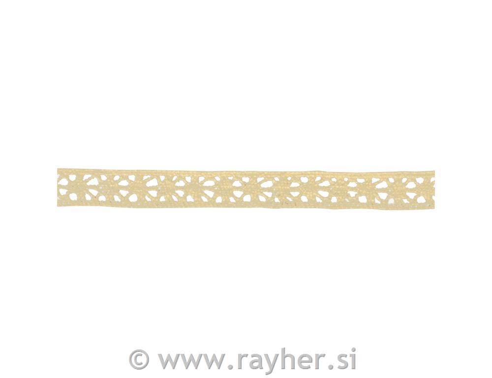 Čipka obrubljena "Lorena", bež, 1 cm, 3m