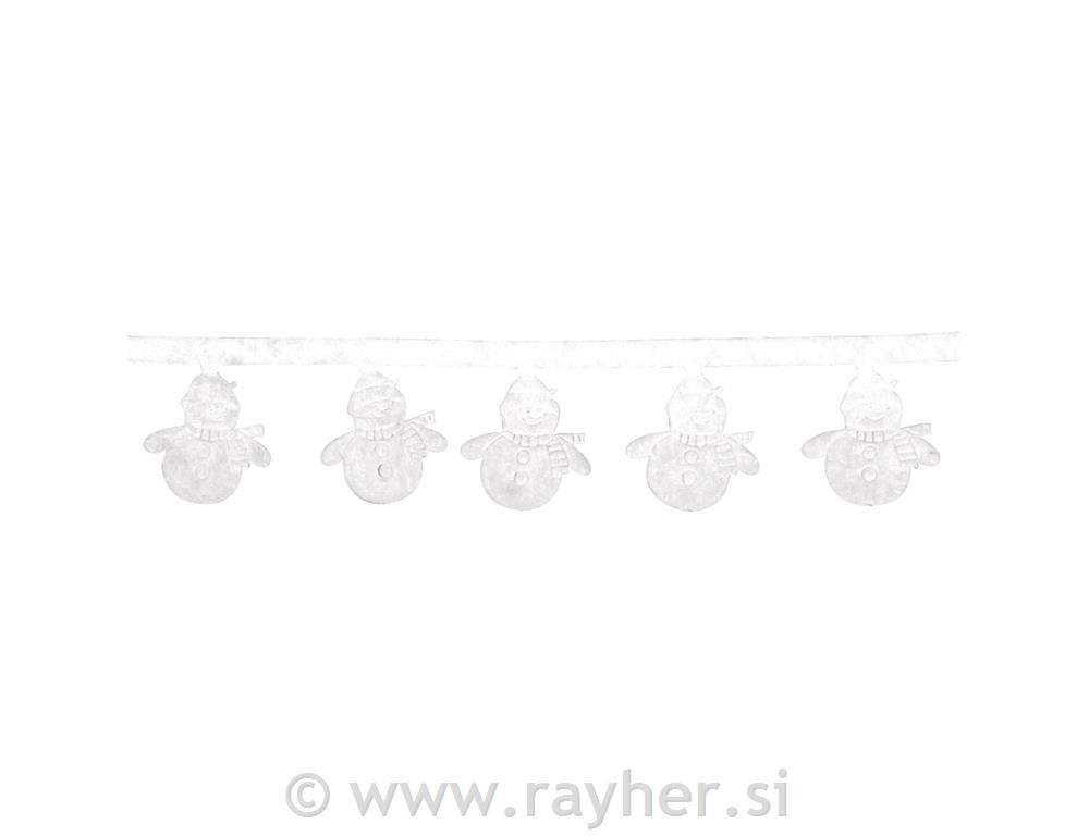 Traka: Snjegovići, bijeli, 3cm, 1m