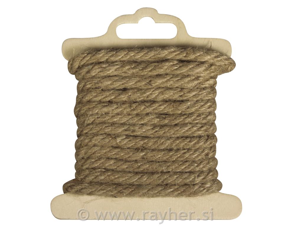 Vrpca od jute, fi 5 mm, 5 m