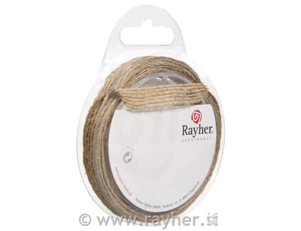 Traka od jute, prirodna b., 1 cm, 4 m