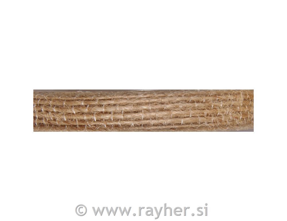 Traka od jute, prirodna b., 1 cm, 4 m