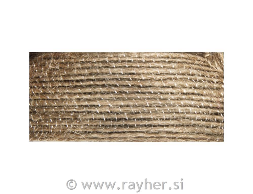 Jute ribbon, natural, 2,5cm, tab-roll 4m