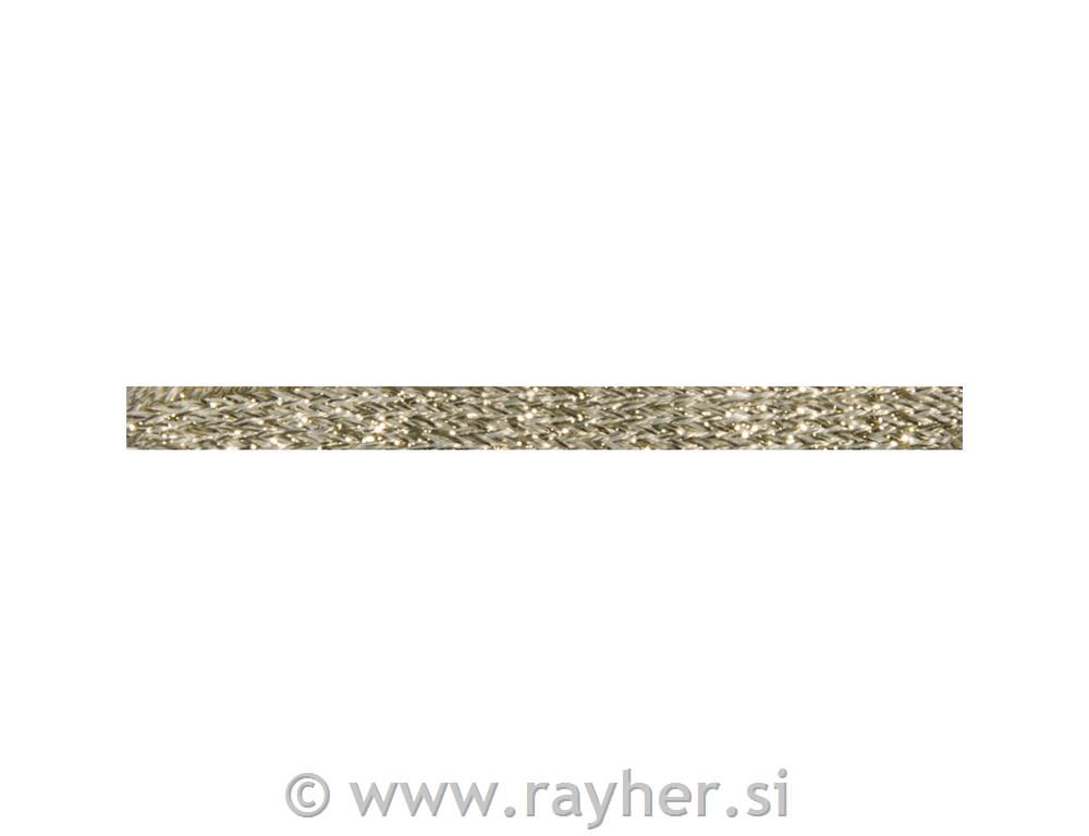 Giltter ribbon, gold, 5mm, tab-roll 10m