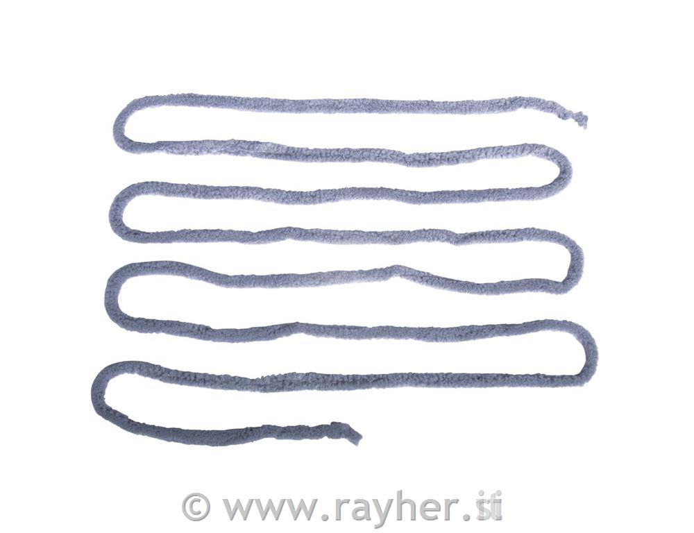 Plush cord, 8mm otab-card 3mdark grey