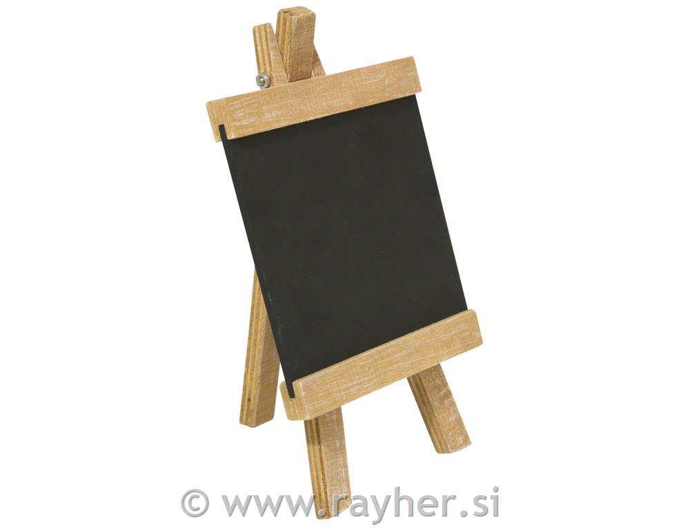 Wooden easel with blackboard, 10x18 cm