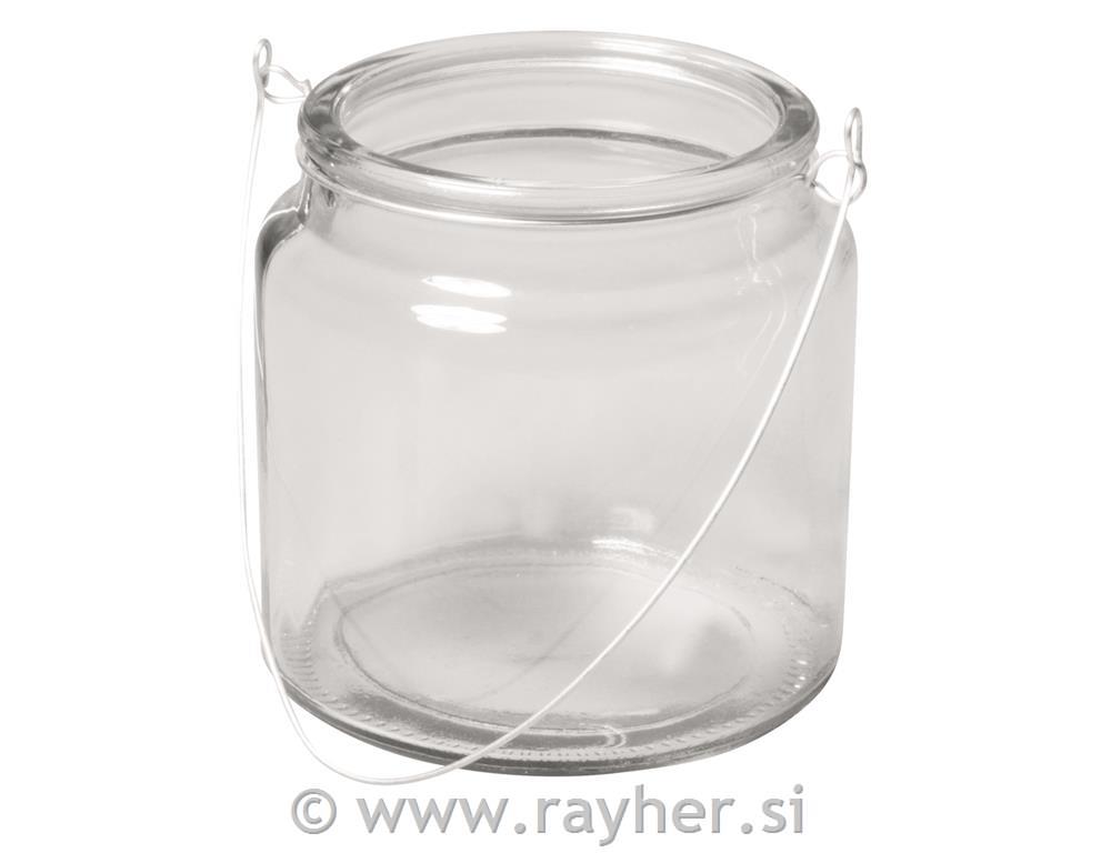 Lampa staklena 10 cm, dno 10 cm, vrh 7.5cm