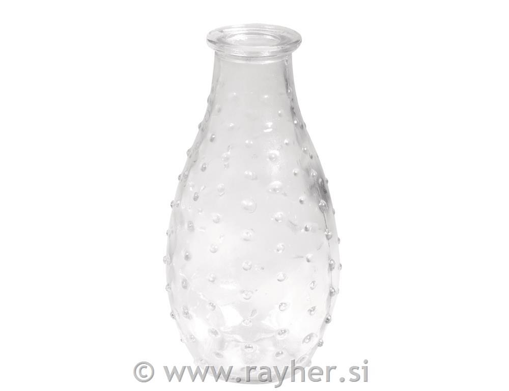 Staklena vaza s točkicama, 7cm o, 14cm