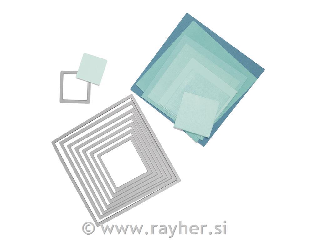 Sizzix Framelits nastavak set, kvadrati,8 kom