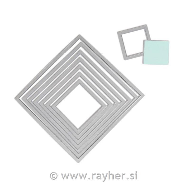 Sizzix Framelits nastavak set, kvadrati,8 kom