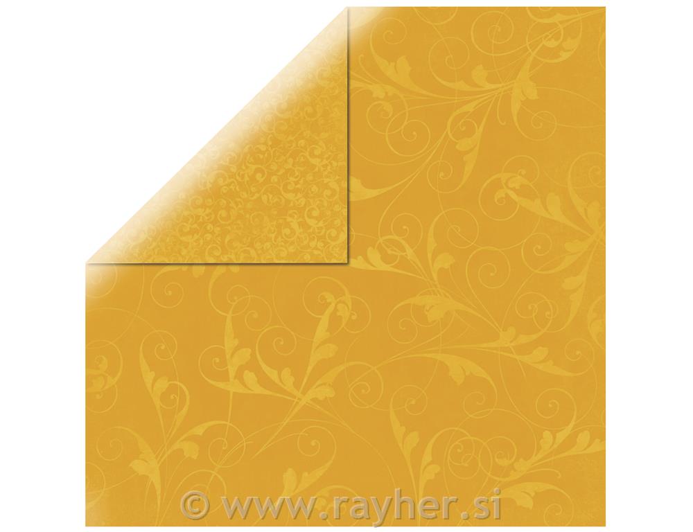 Scrapbooking papir Flourish, oranžen, 30